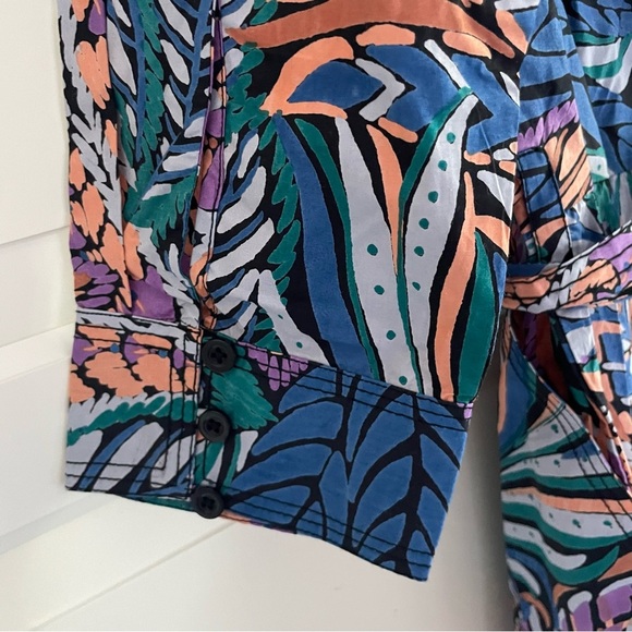 New! Banjanan Irene Multicolor Floral Print Belted Waist Mini Dress 27011 - Picture 7 of 12